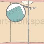 突っ張り棒ポールハンガーで液晶ペンタブレットの反射防止&映り込み対策